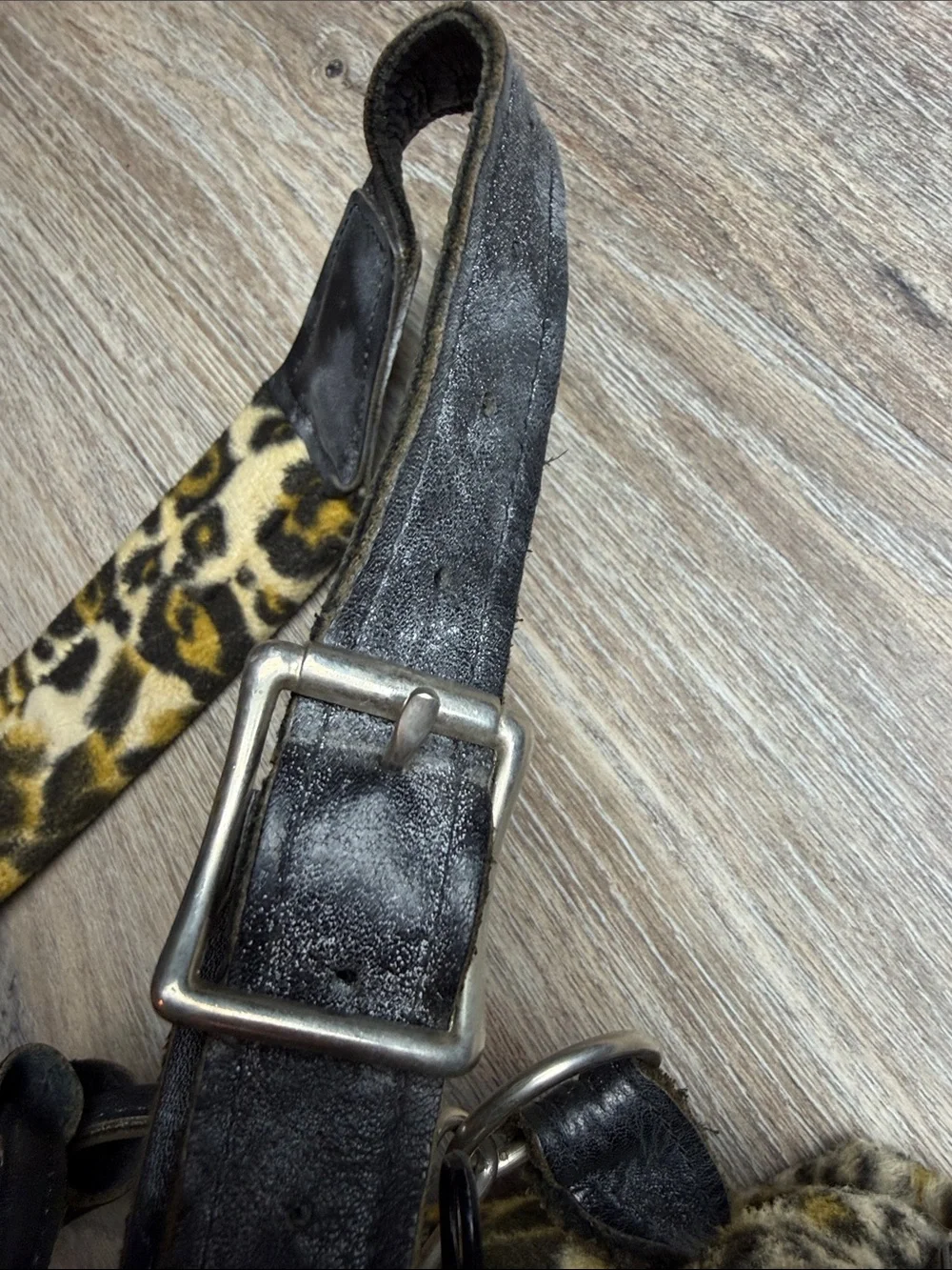 Rare Vintage Levy’s Leather Leopard Print Travel Messenger Bag